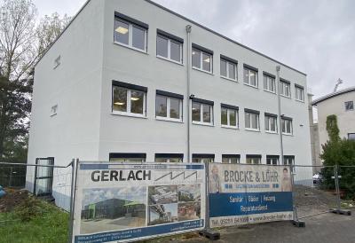 Bild schlüsselfertiges Bürogebäude Feuerwehr Interims Süd, Paderborn